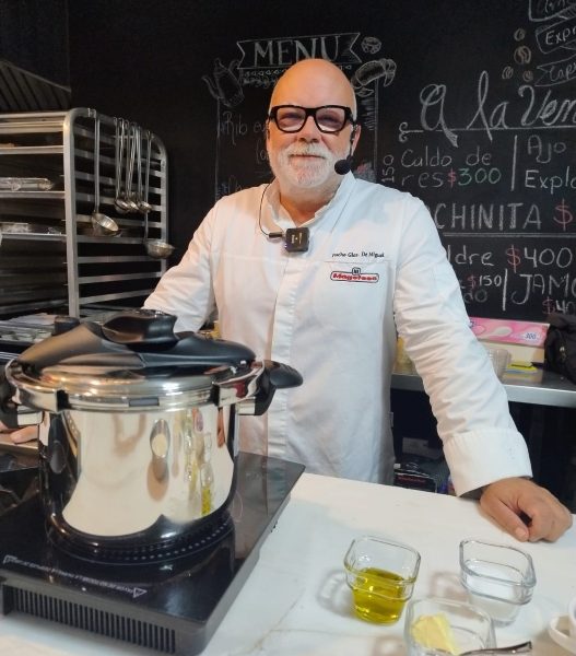Risotto con verduras y plátanos con la olla de presión Nova